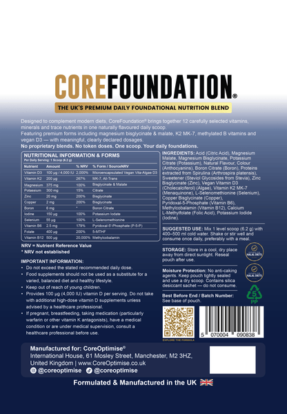 CoreFoundation® Nordic Mixed Berry & Key Lime | Daily Vitamins, Minerals & Foundational Nutrition Powder - CoreOptimise®