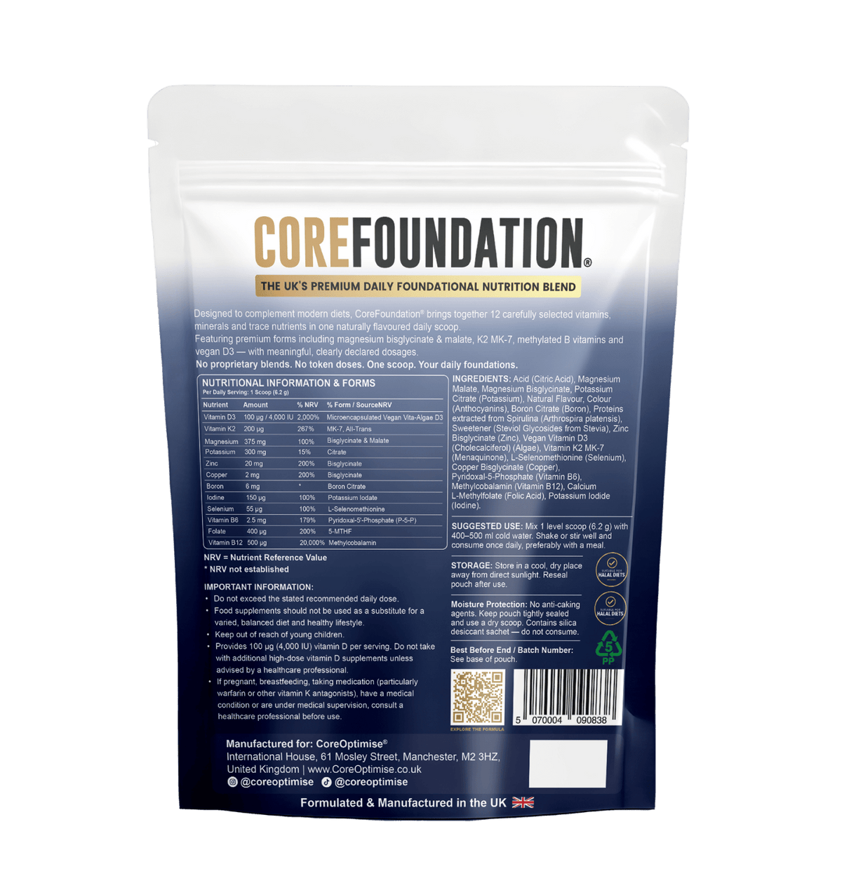 CoreFoundation® Nordic Mixed Berry & Key Lime | Daily Vitamins, Minerals & Foundational Nutrition Powder - CoreOptimise®
