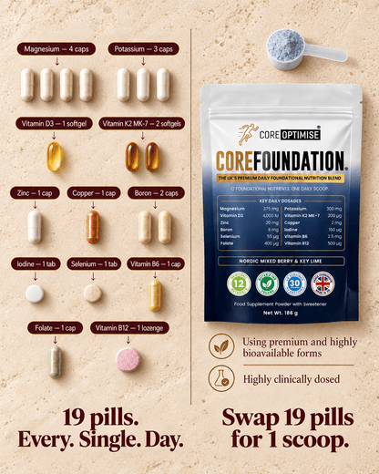 CoreFoundation® Nordic Mixed Berry & Key Lime | Daily Vitamins, Minerals & Foundational Nutrition Powder - CoreOptimise®