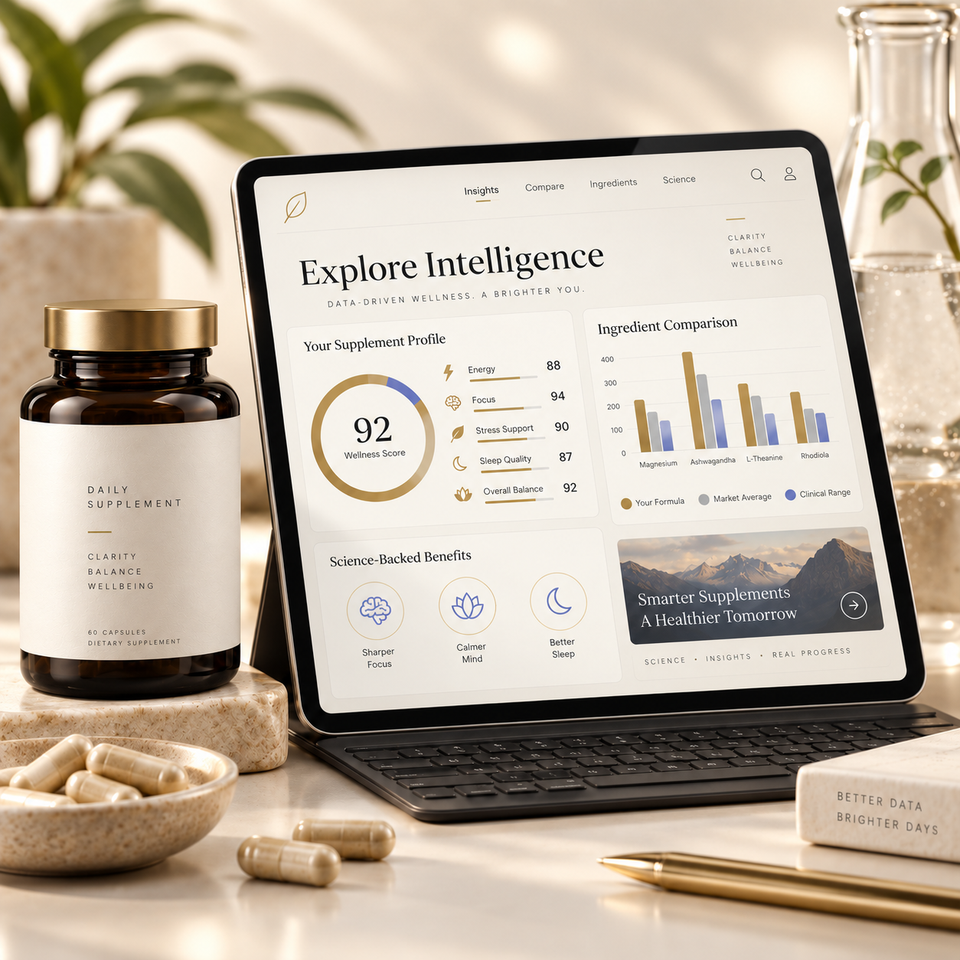 CoreOptimise Intelligence dashboard on a tablet