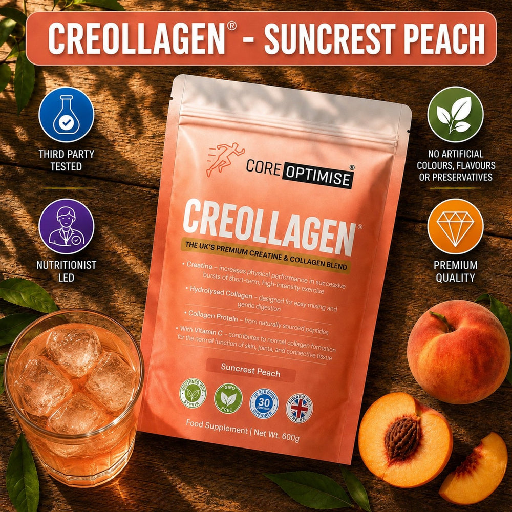 Creollagen® Suncrest Peach | Creatine & Collagen Powder - CoreOptimise®
